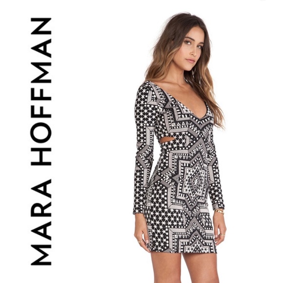 NWT MARA HOFFMAN  Cut Out Dress in Star Jacquard - Picture 2 of 11